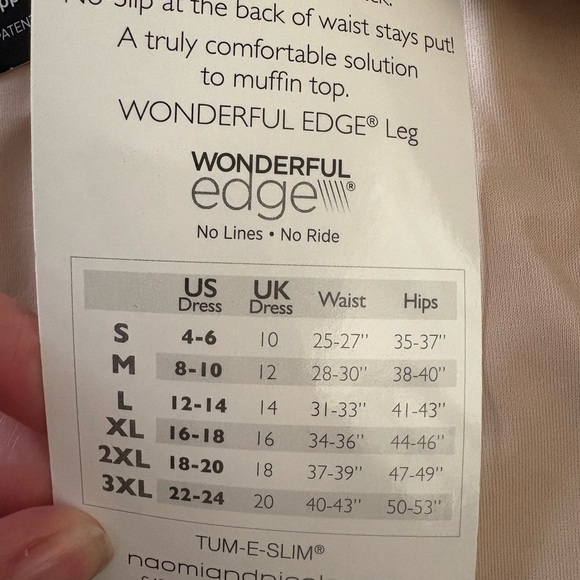 NWT Naomi & Nicole Women's Cream Shapewear High Waist Brief Firm Control - Picture 4 of 4